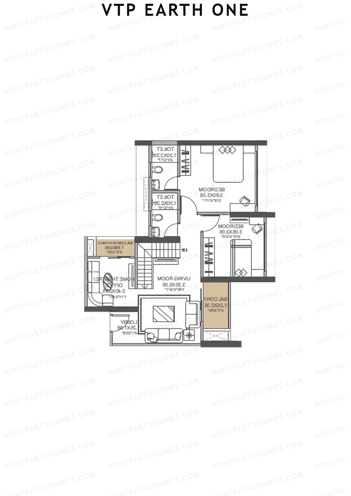 VTP Earth One Tower 2 Unit 8 (Duplex) Floor Plan