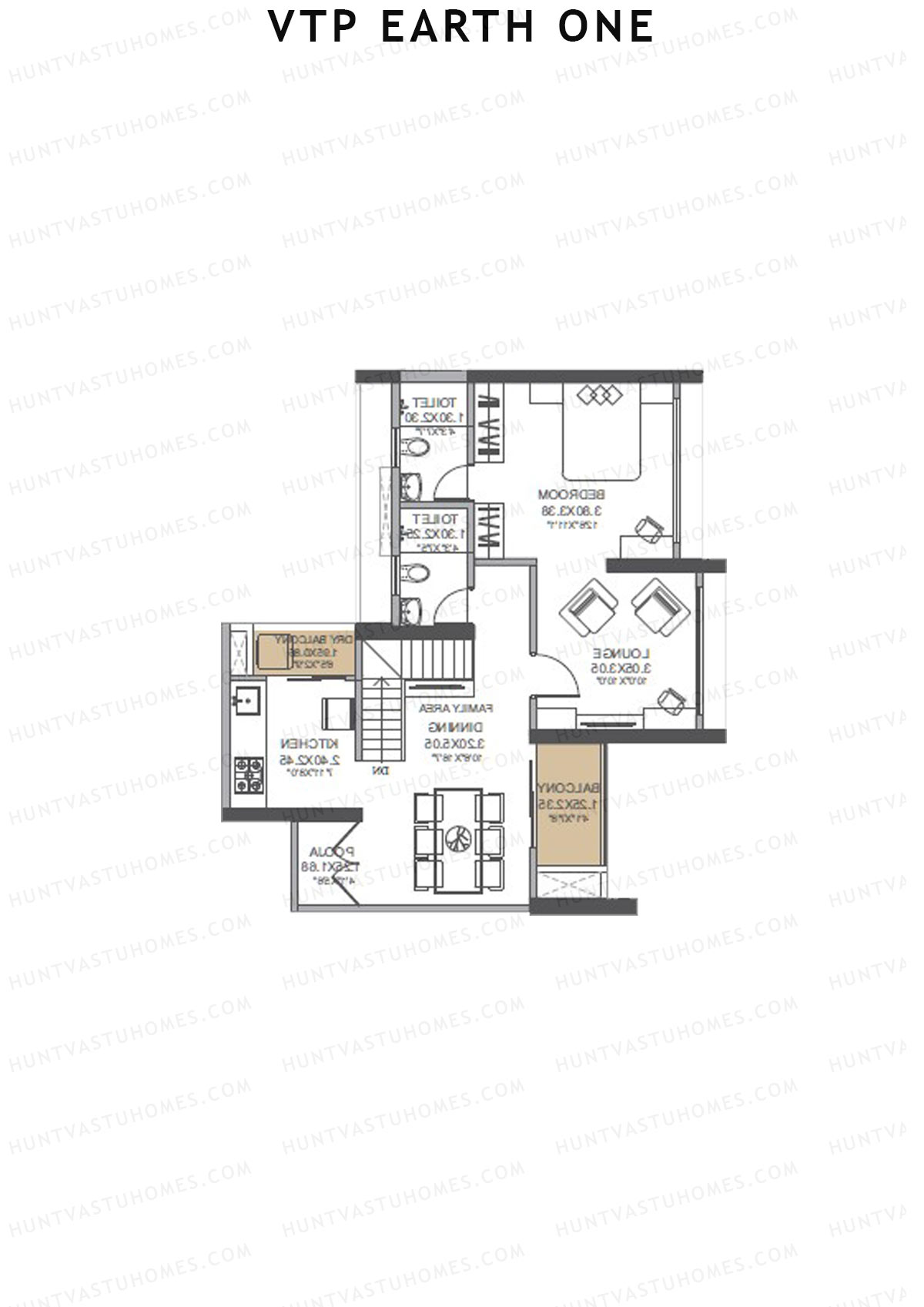 VTP Earth One Tower 2 Unit 8 (Duplex) Floor Plan