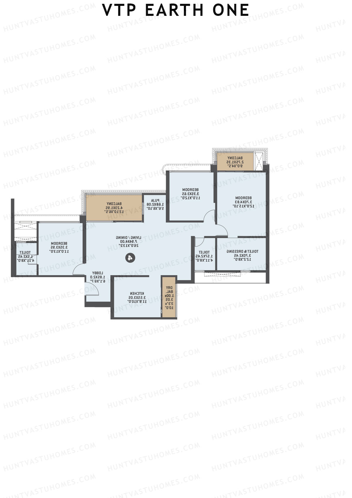 VTP Earth One Tower 3 Unit 1 Floor Plan