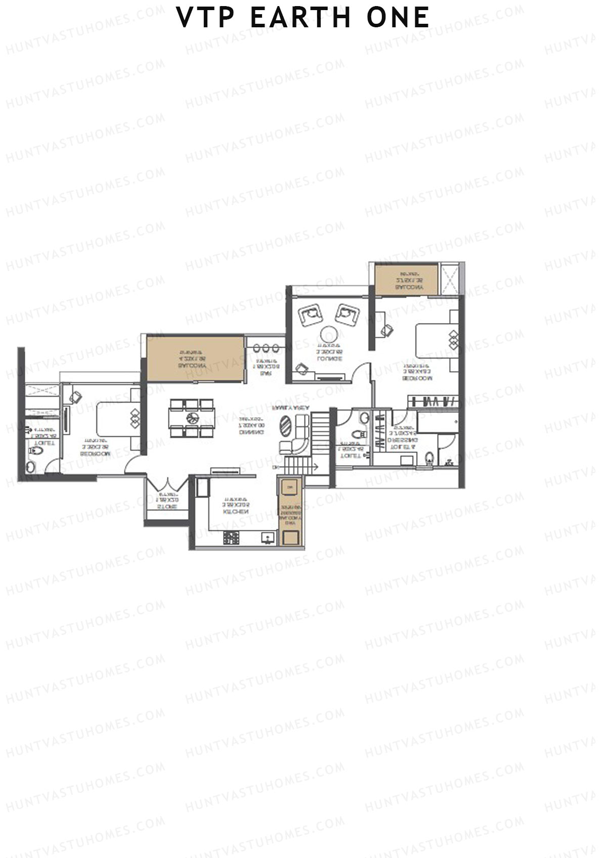 VTP Earth One Tower 3 Unit 1 (Duplex) Floor Plan