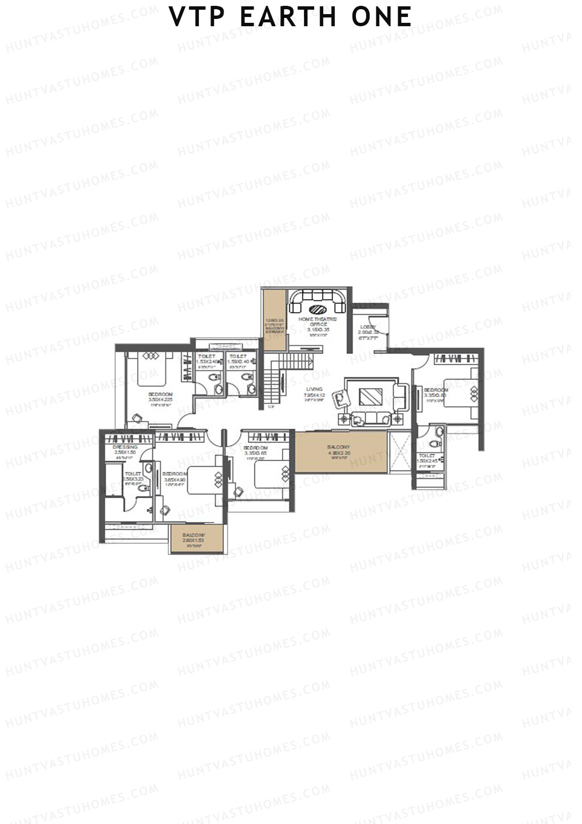VTP Earth One Tower 3 Unit 3 (Duplex) Floor Plan