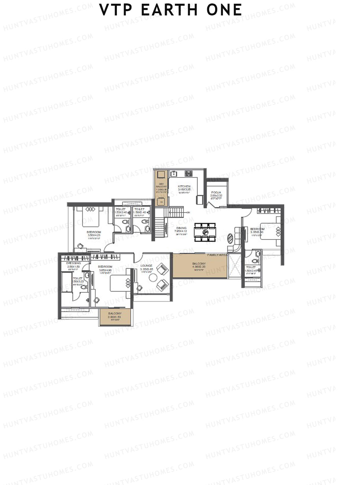 VTP Earth One Tower 3 Unit 3 (Duplex) Floor Plan