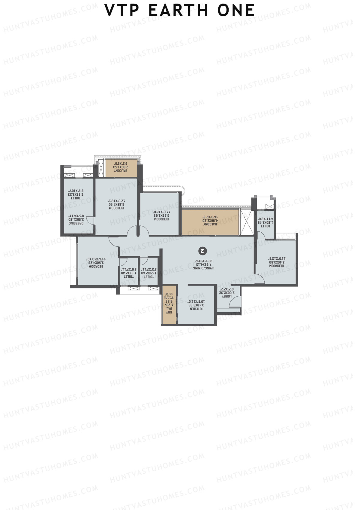 VTP Earth One Tower 3 Unit 4 Floor Plan