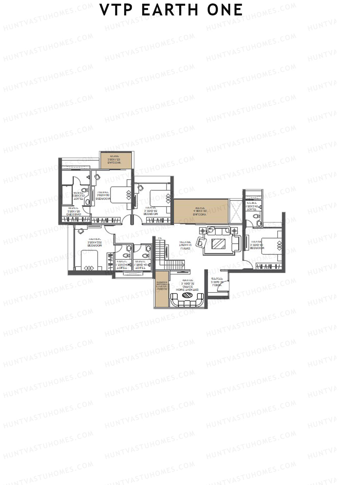 VTP Earth One Tower 3 Unit 4 (Duplex) Floor Plan