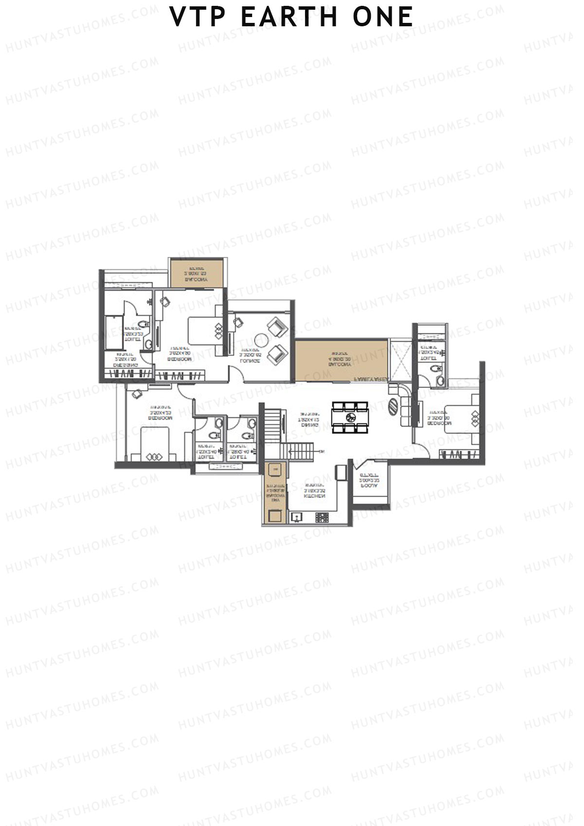 VTP Earth One Tower 3 Unit 4 (Duplex) Floor Plan