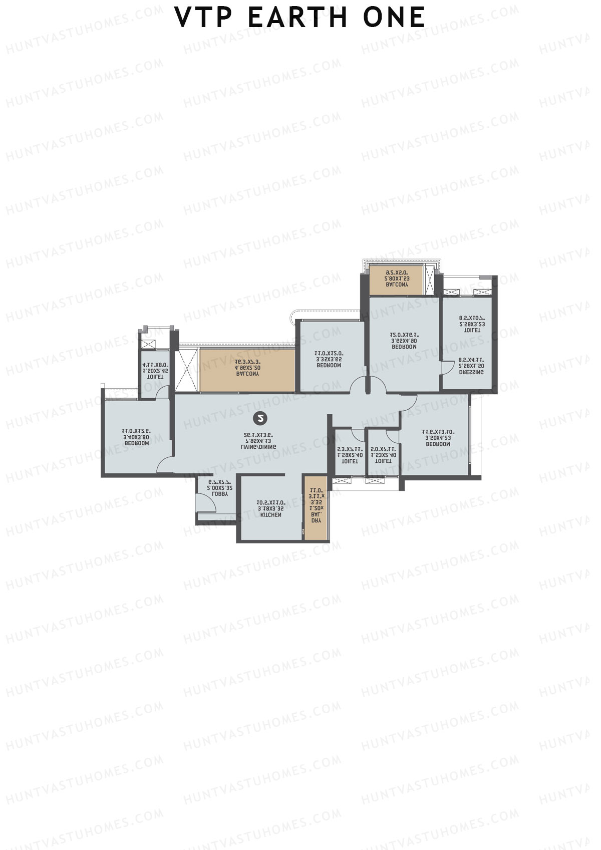 VTP Earth One Tower 4 Unit 1 Floor Plan