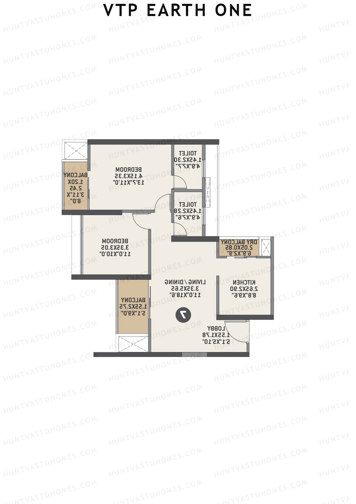 VTP Earth One Tower 5 Unit 2 Floor Plan