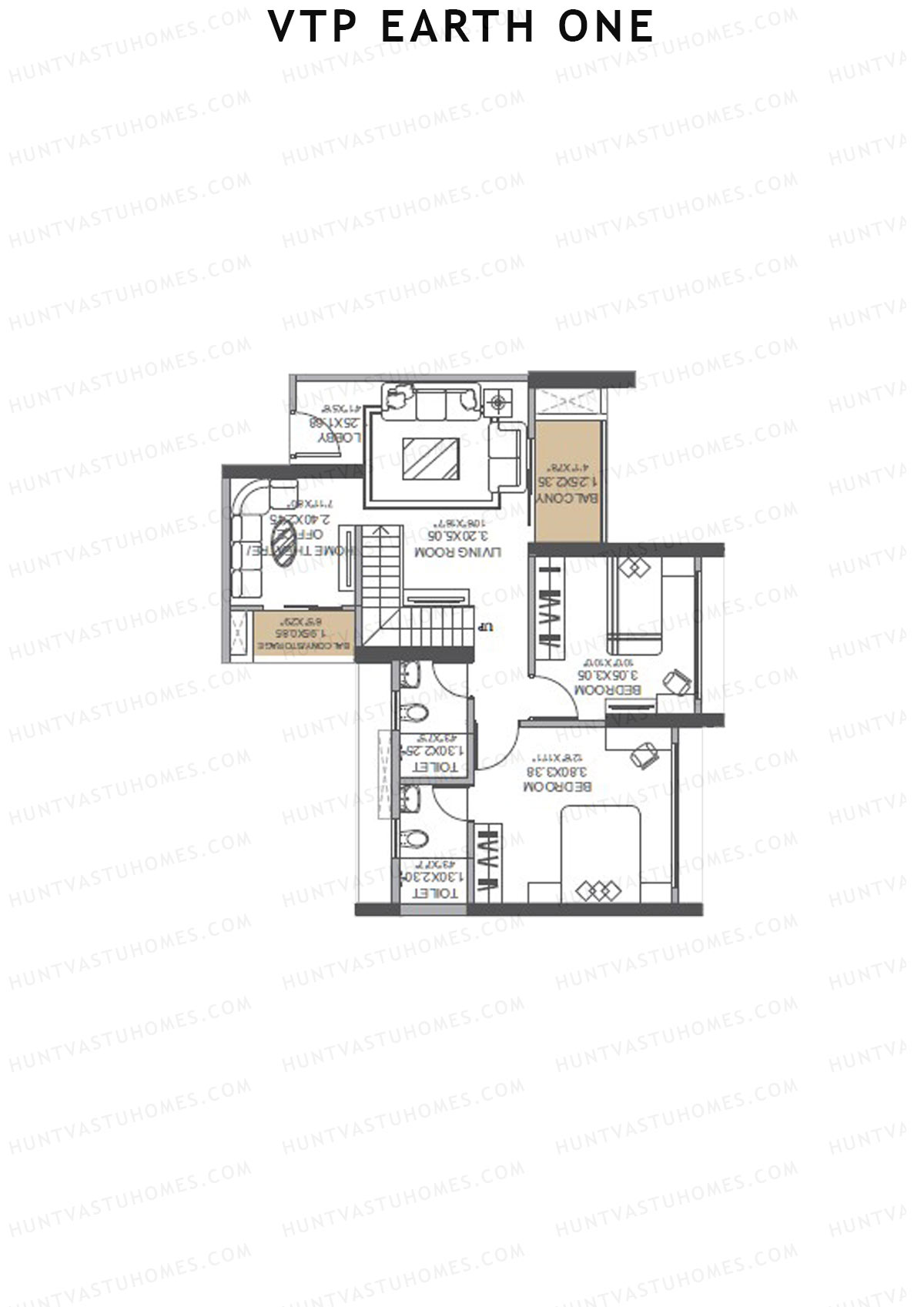 VTP Earth One Tower 5 Unit 4 (Duplex) Floor Plan
