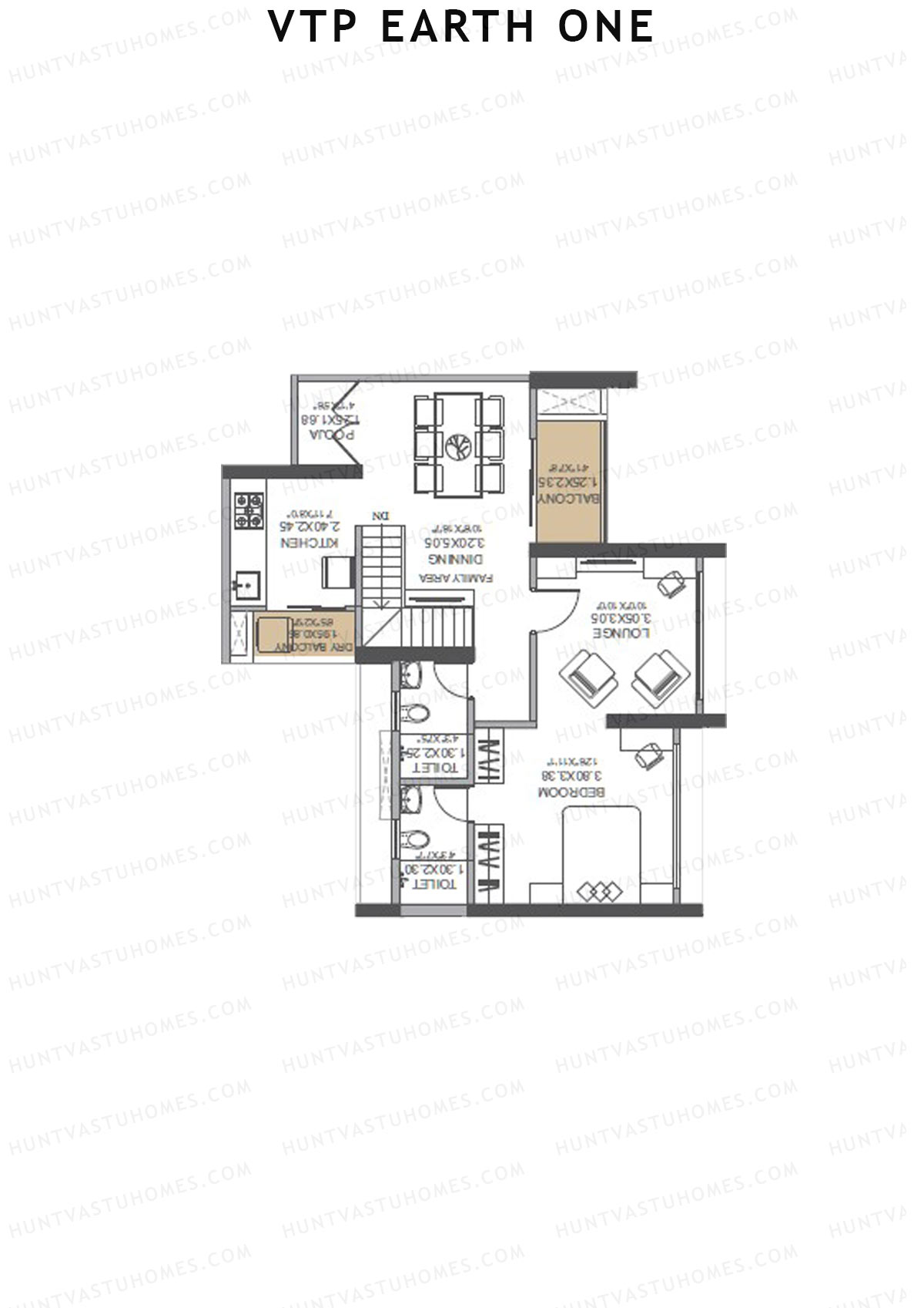VTP Earth One Tower 5 Unit 4 (Duplex) Floor Plan
