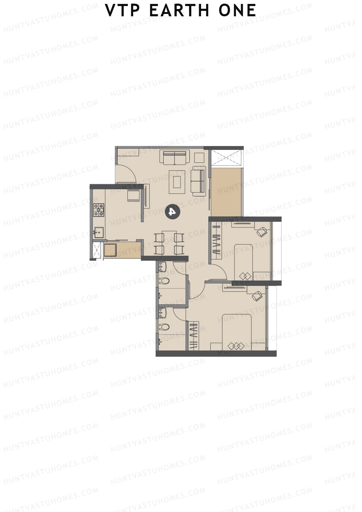 VTP Earth One Tower 5 Unit 5 Floor Plan
