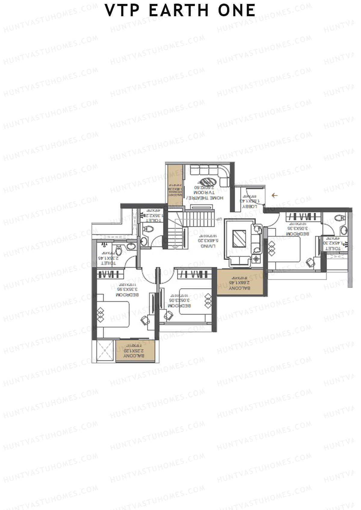 VTP Earth One Tower 5 Unit 7 (Duplex) Floor Plan