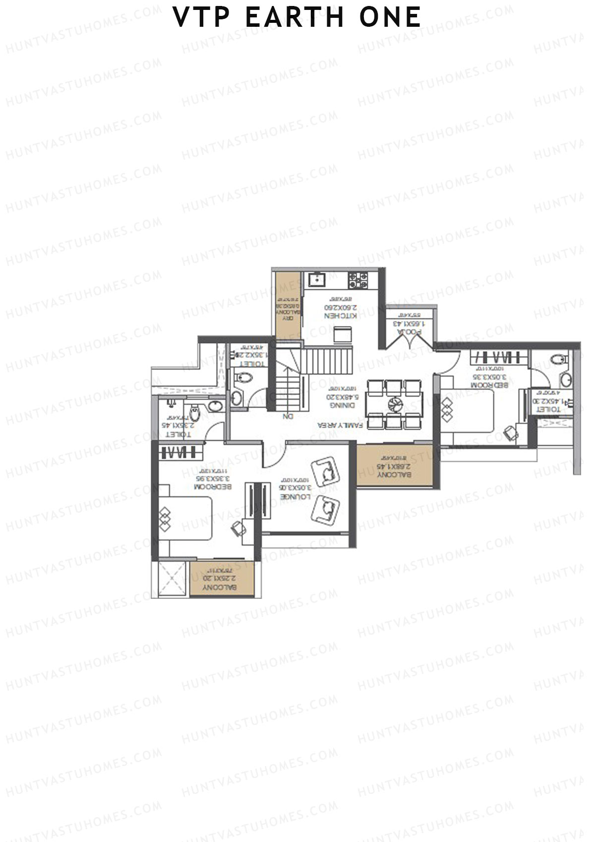 VTP Earth One Tower 5 Unit 7 (Duplex) Floor Plan