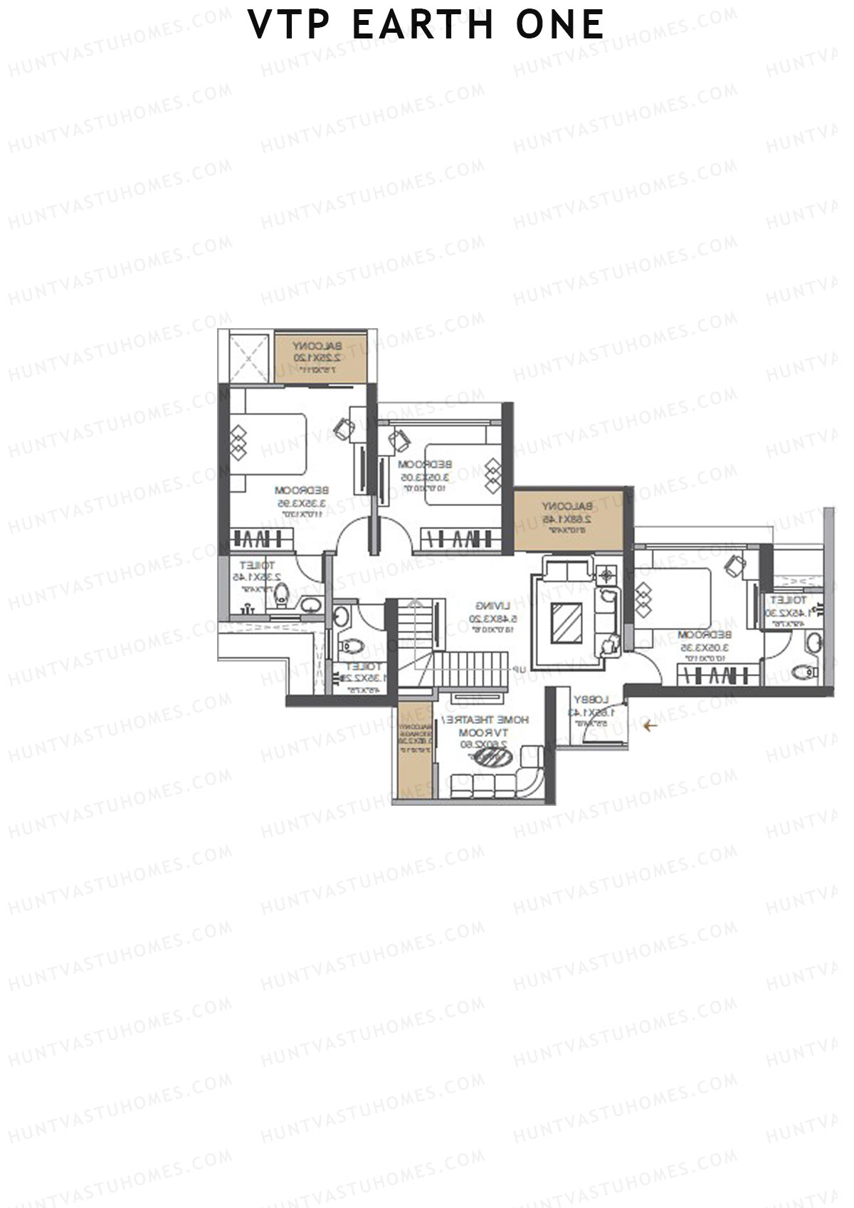 VTP Earth One Tower 5 Unit 8 (Duplex) Floor Plan