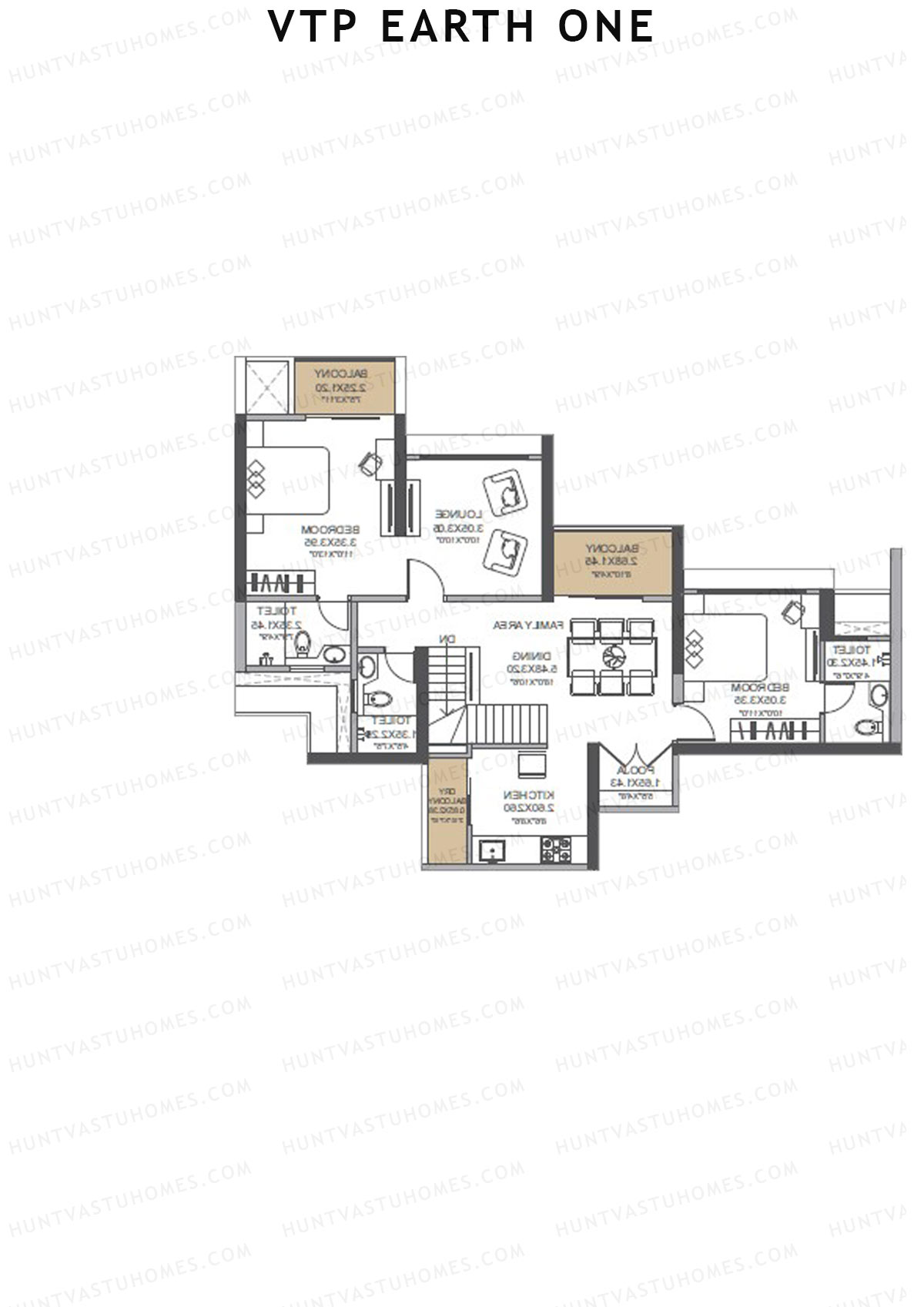 VTP Earth One Tower 5 Unit 8 (Duplex) Floor Plan