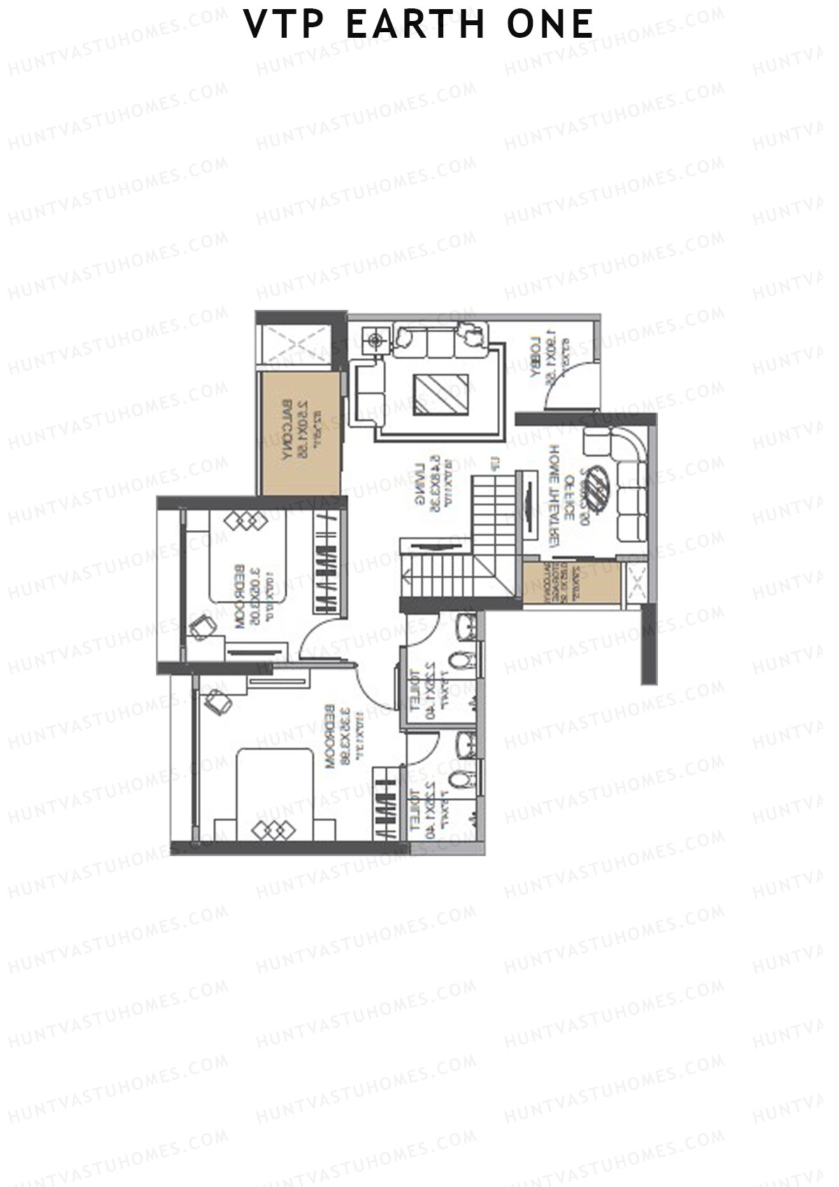 VTP Earth One Tower 6 Unit 1 (Duplex) Floor Plan