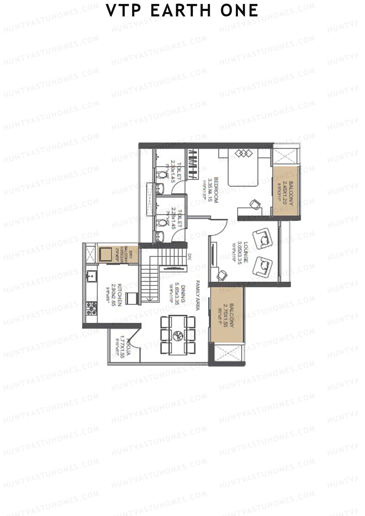 VTP Earth One Tower 6 Unit 3 (Duplex) Floor Plan