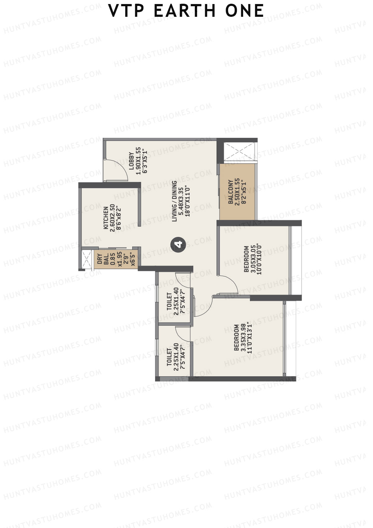 VTP Earth One Tower 6 Unit 4 Floor Plan