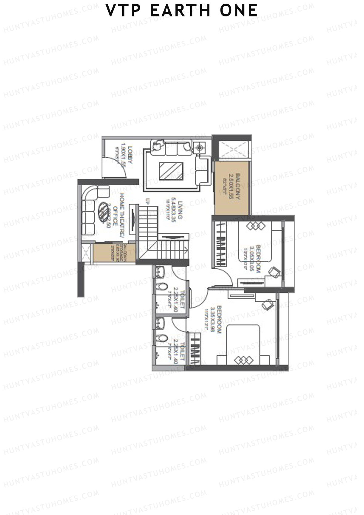 VTP Earth One Tower 6 Unit 4 (Duplex) Floor Plan