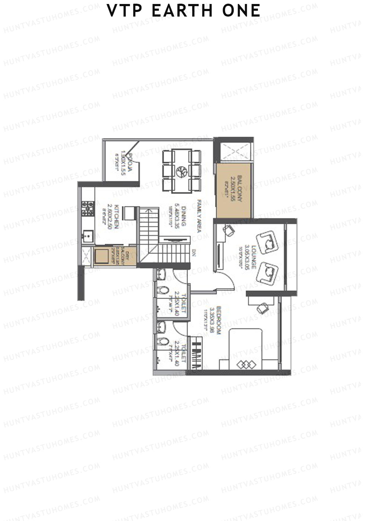 VTP Earth One Tower 6 Unit 4 (Duplex) Floor Plan