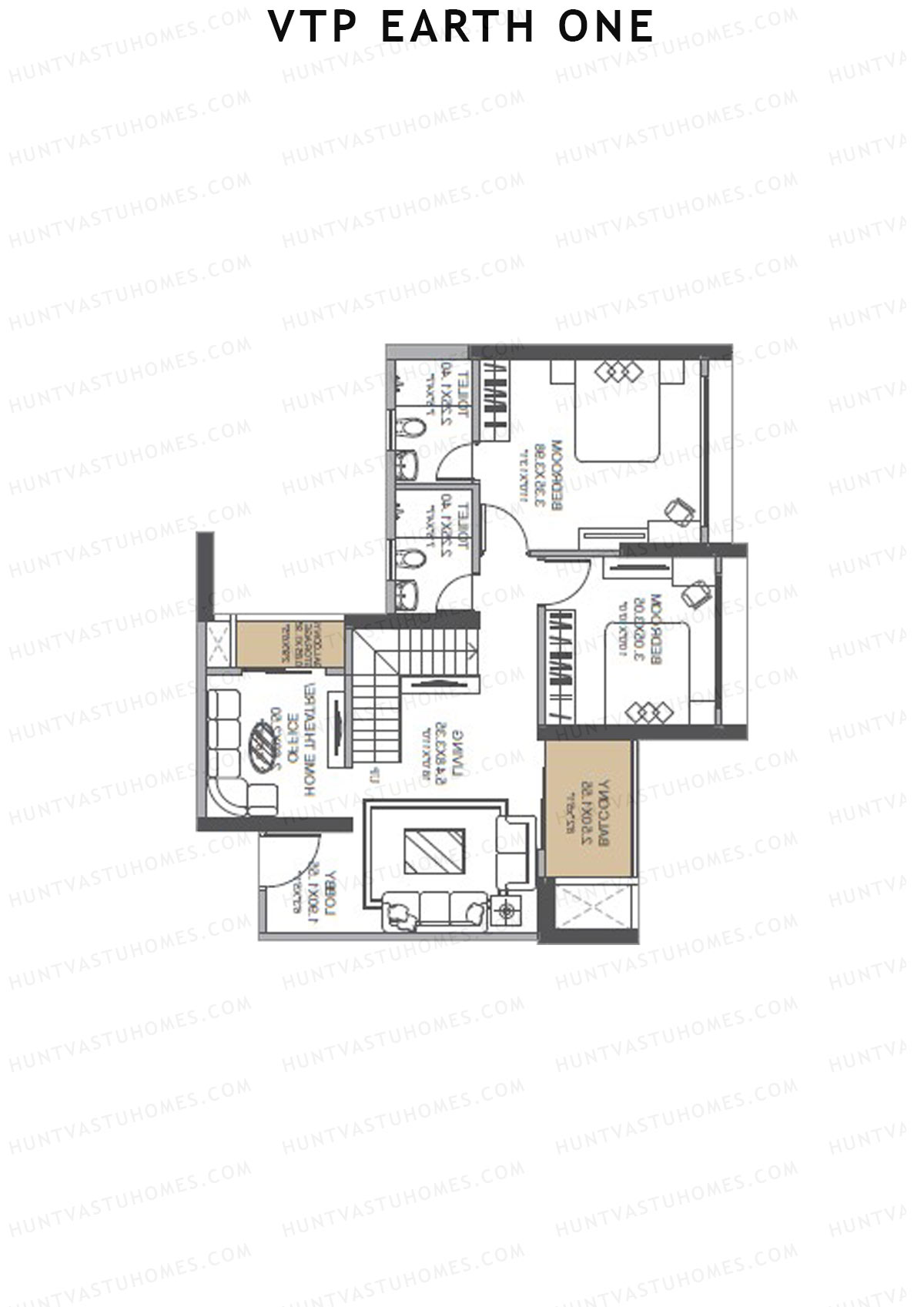 VTP Earth One Tower 6 Unit 5 (Duplex) Floor Plan