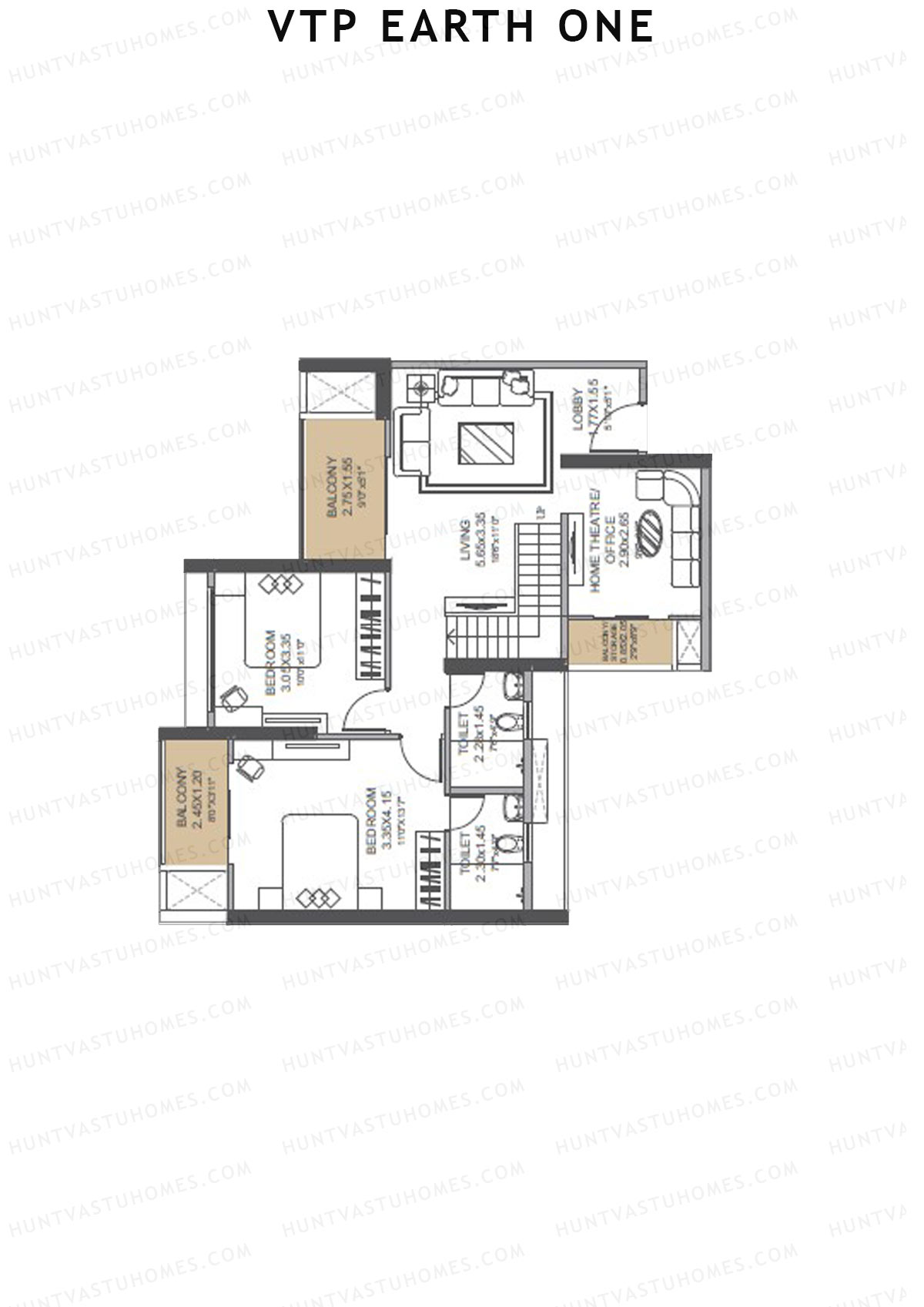 VTP Earth One Tower 6 Unit 7 (Duplex) Floor Plan