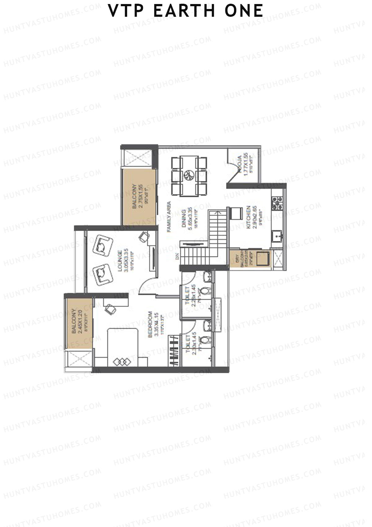 VTP Earth One Tower 6 Unit 7 (Duplex) Floor Plan