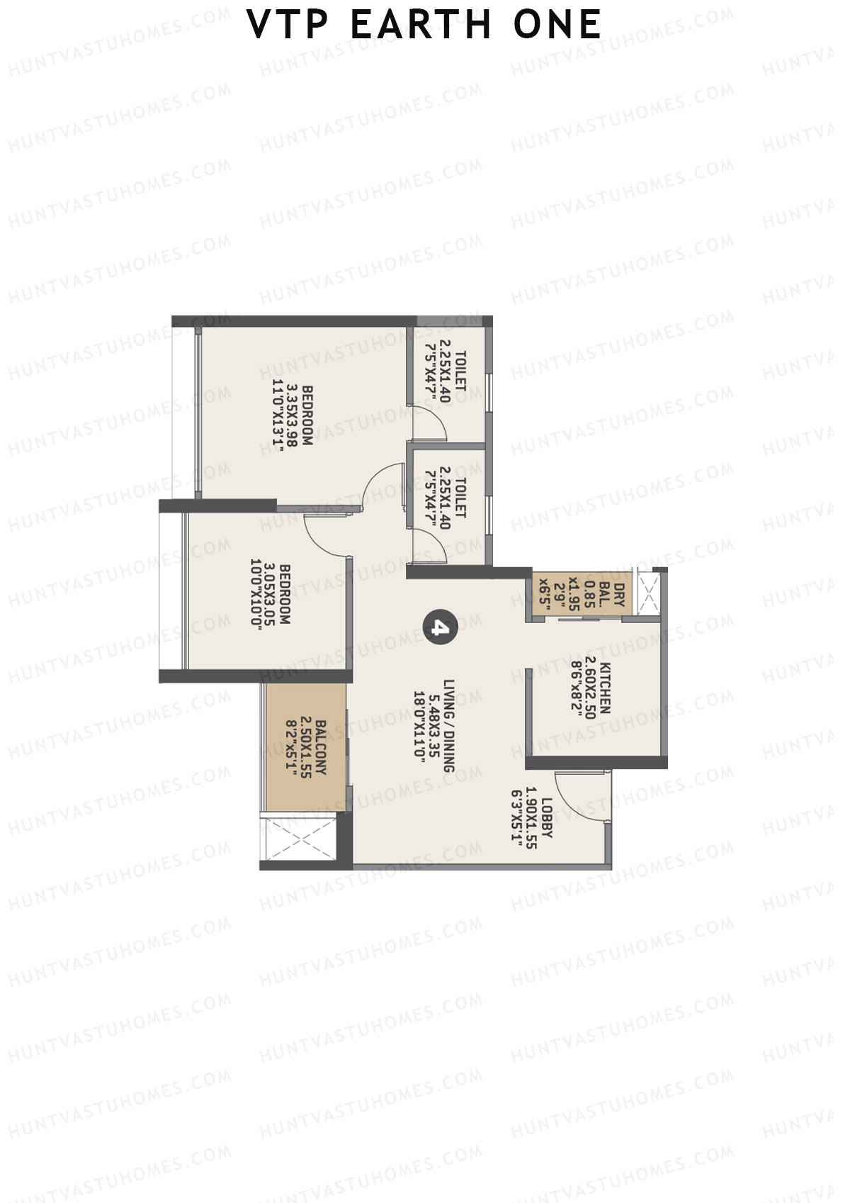 VTP Earth One Tower 6 Unit 8 Floor Plan