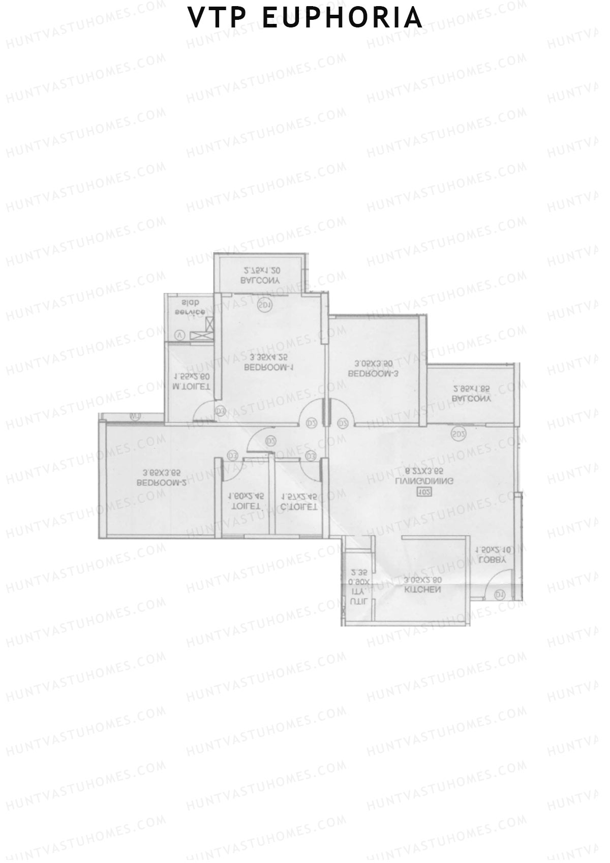 VTP Euphoria Tower 10 Unit 3 Floor Plan