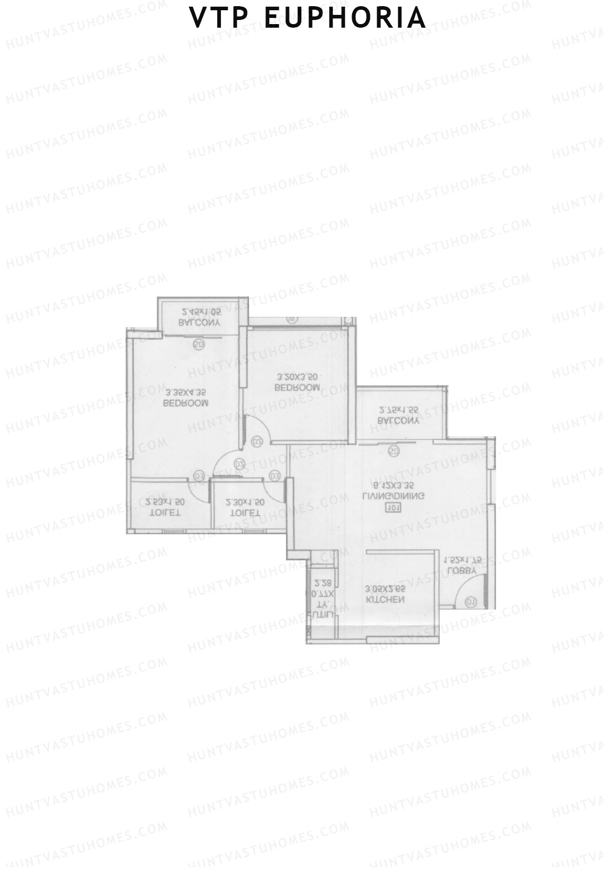 VTP Euphoria Tower 10 Unit 4 Floor Plan