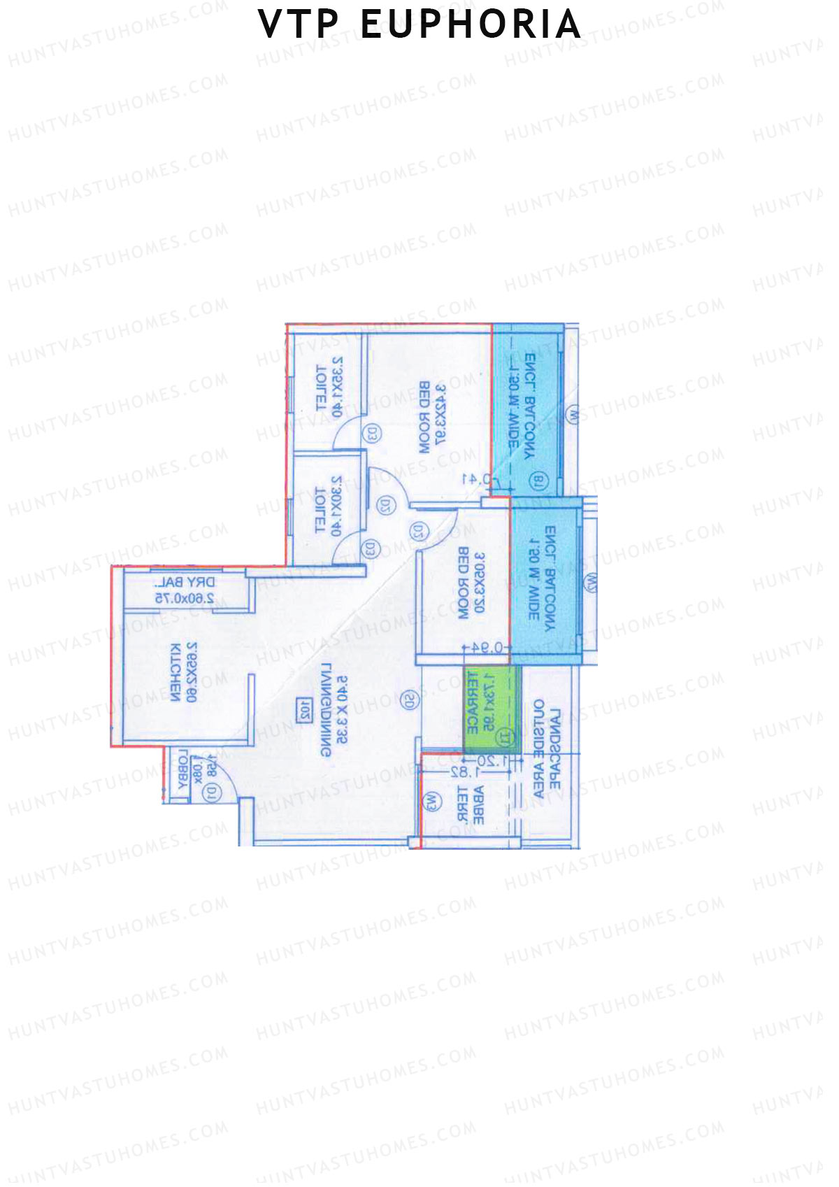 VTP Euphoria Tower 1 Unit 3 Floor Plan
