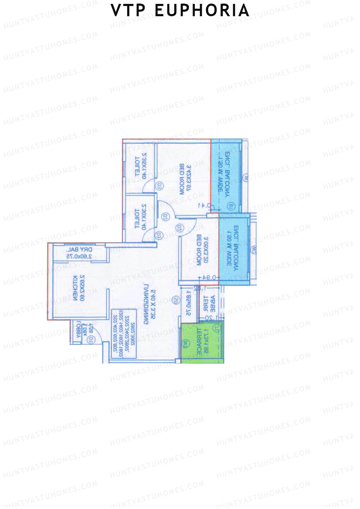 VTP Euphoria Tower 1 Unit 3 Floor Plan