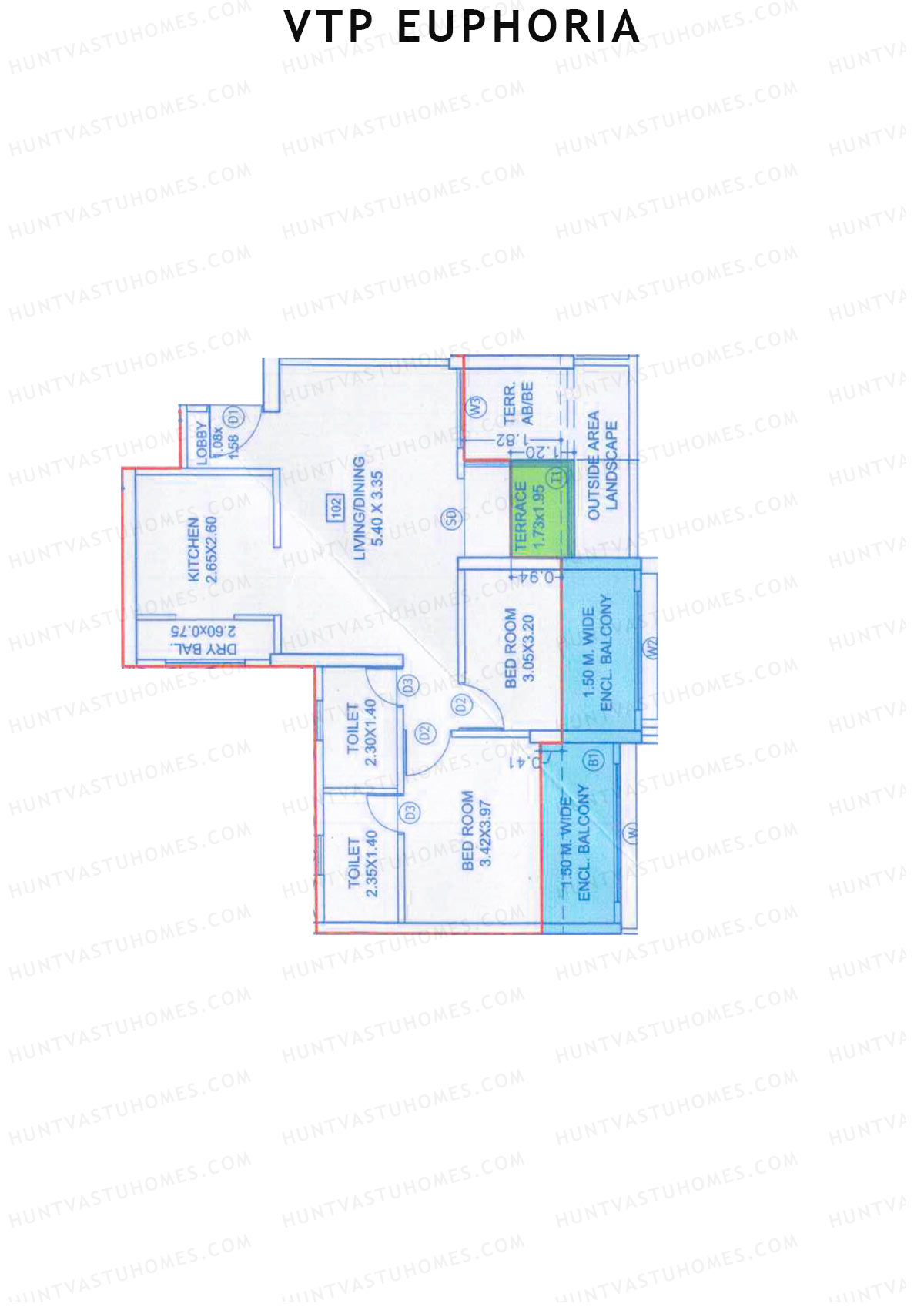 VTP Euphoria Tower 1 Unit 6 Floor Plan