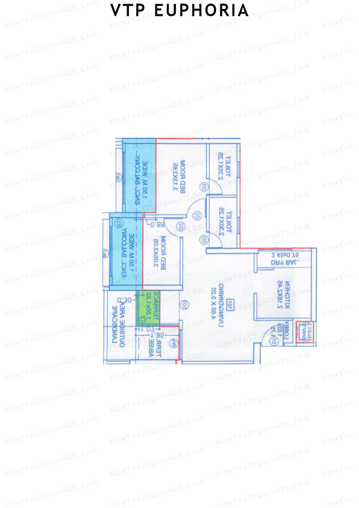 VTP Euphoria Tower 1 Unit 8 Floor Plan