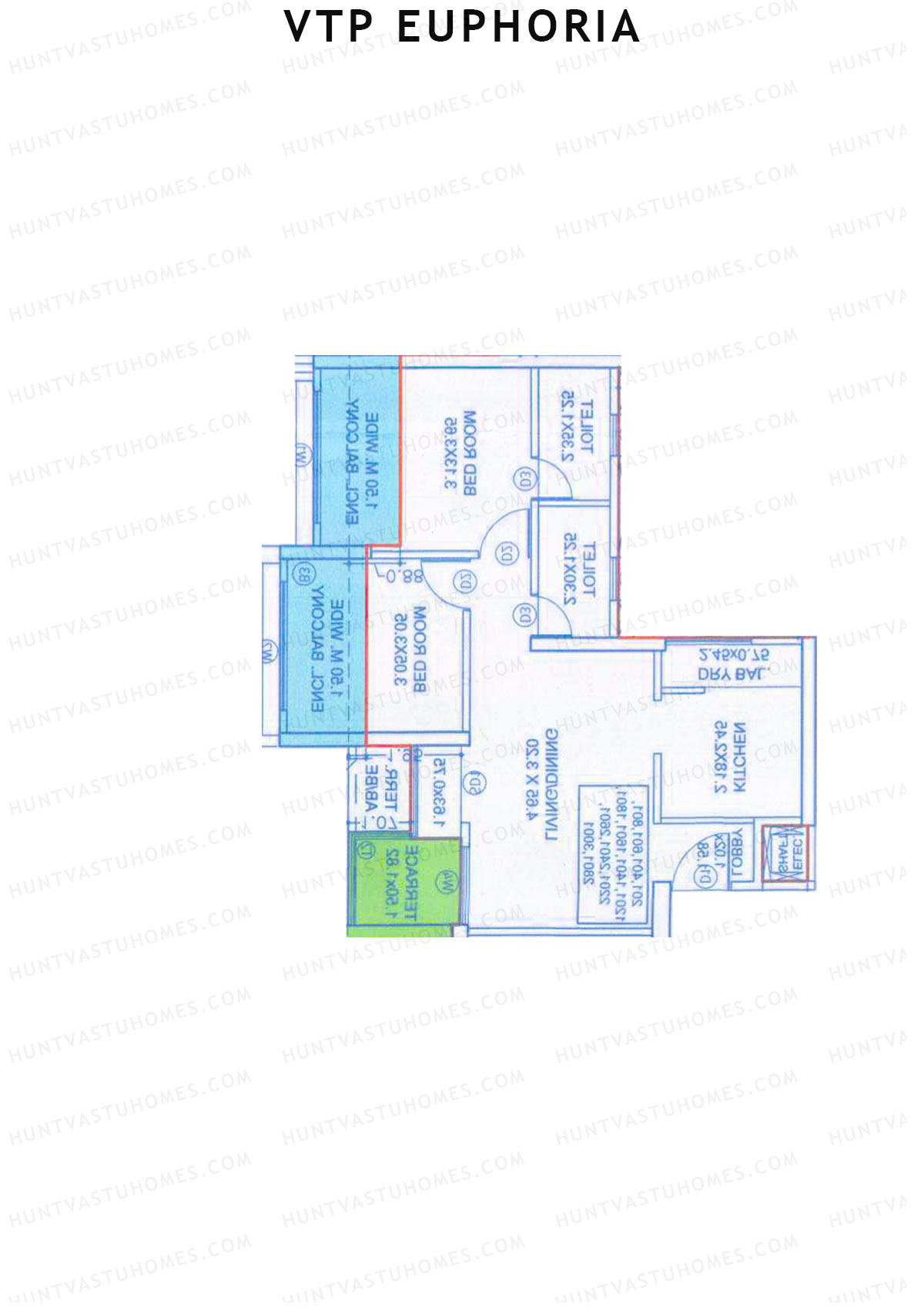 VTP Euphoria Tower 1 Unit 8 Floor Plan
