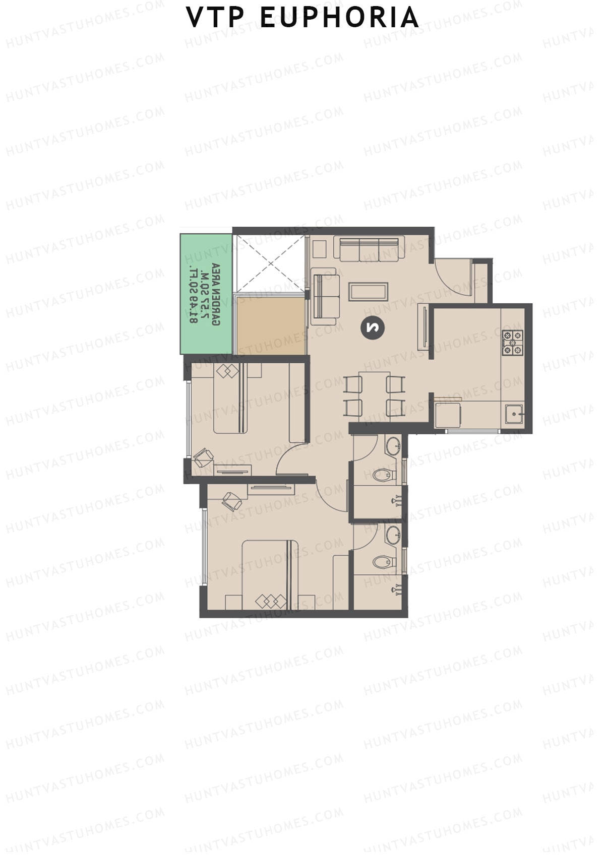 VTP Euphoria Tower 2 Unit 1 Floor Plan