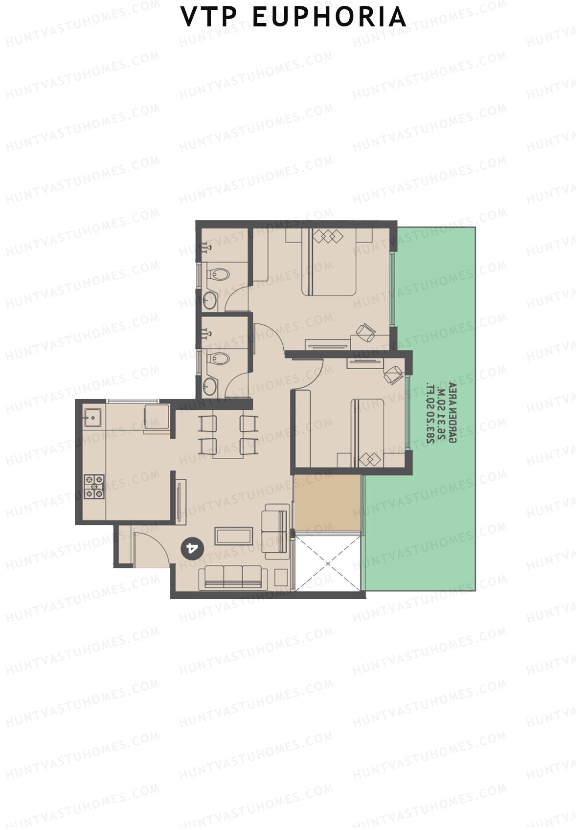 VTP Euphoria Tower 2 Unit 3 Floor Plan