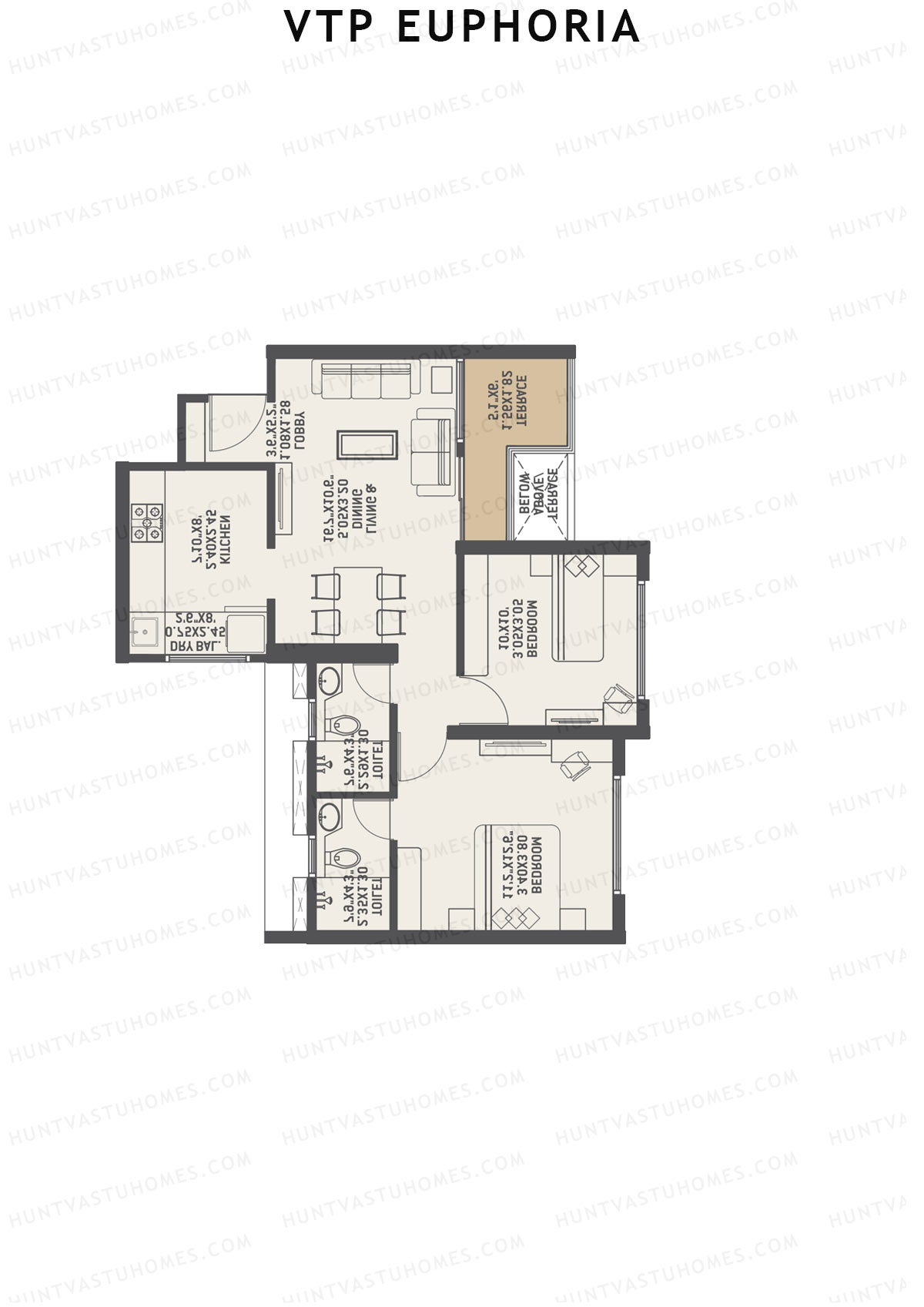 VTP Euphoria Tower 2 Unit 4 Floor Plan