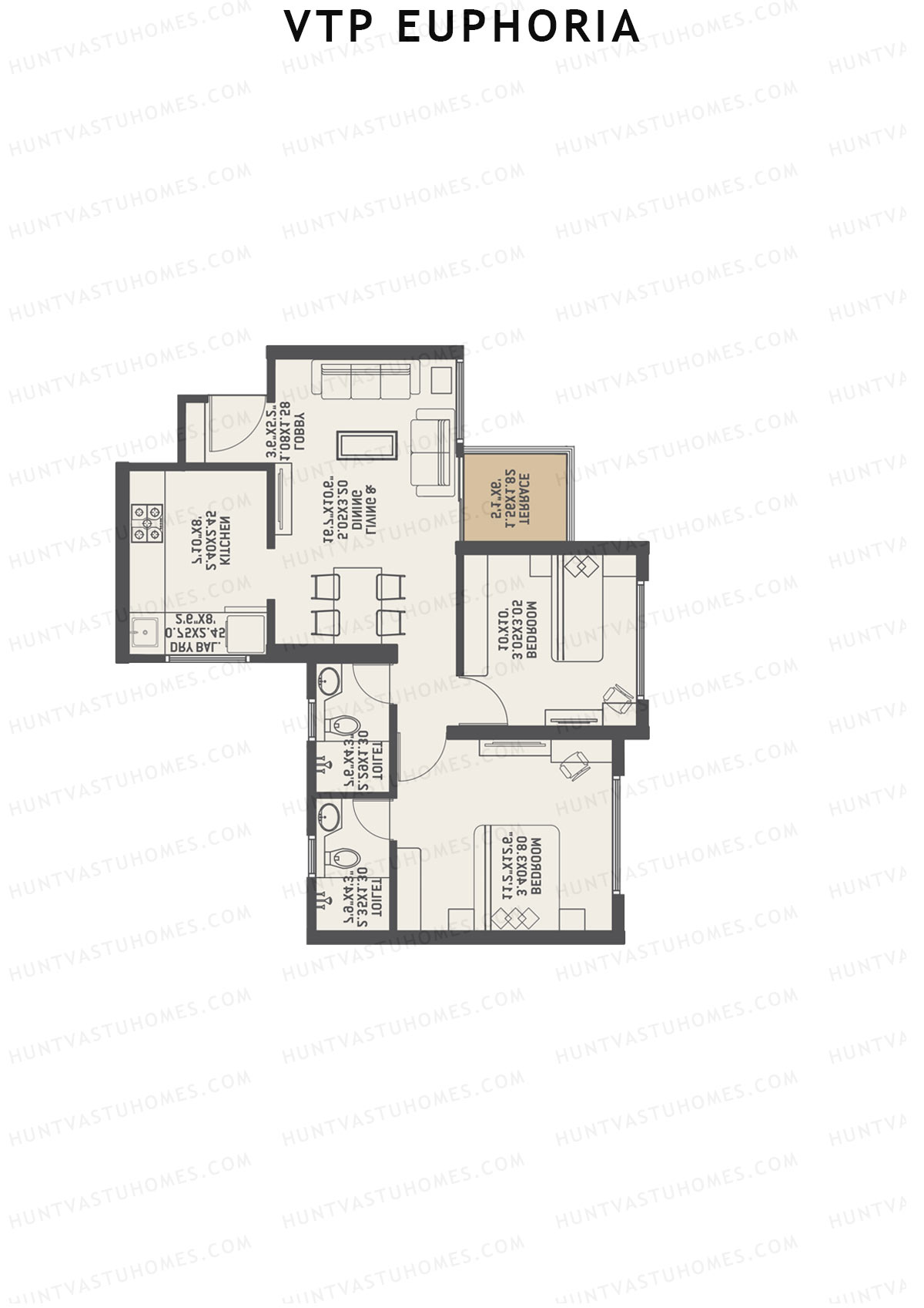 VTP Euphoria Tower 2 Unit 6 Floor Plan