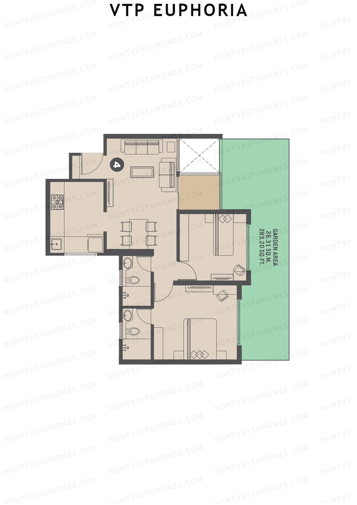 VTP Euphoria Tower 2 Unit 6 Floor Plan