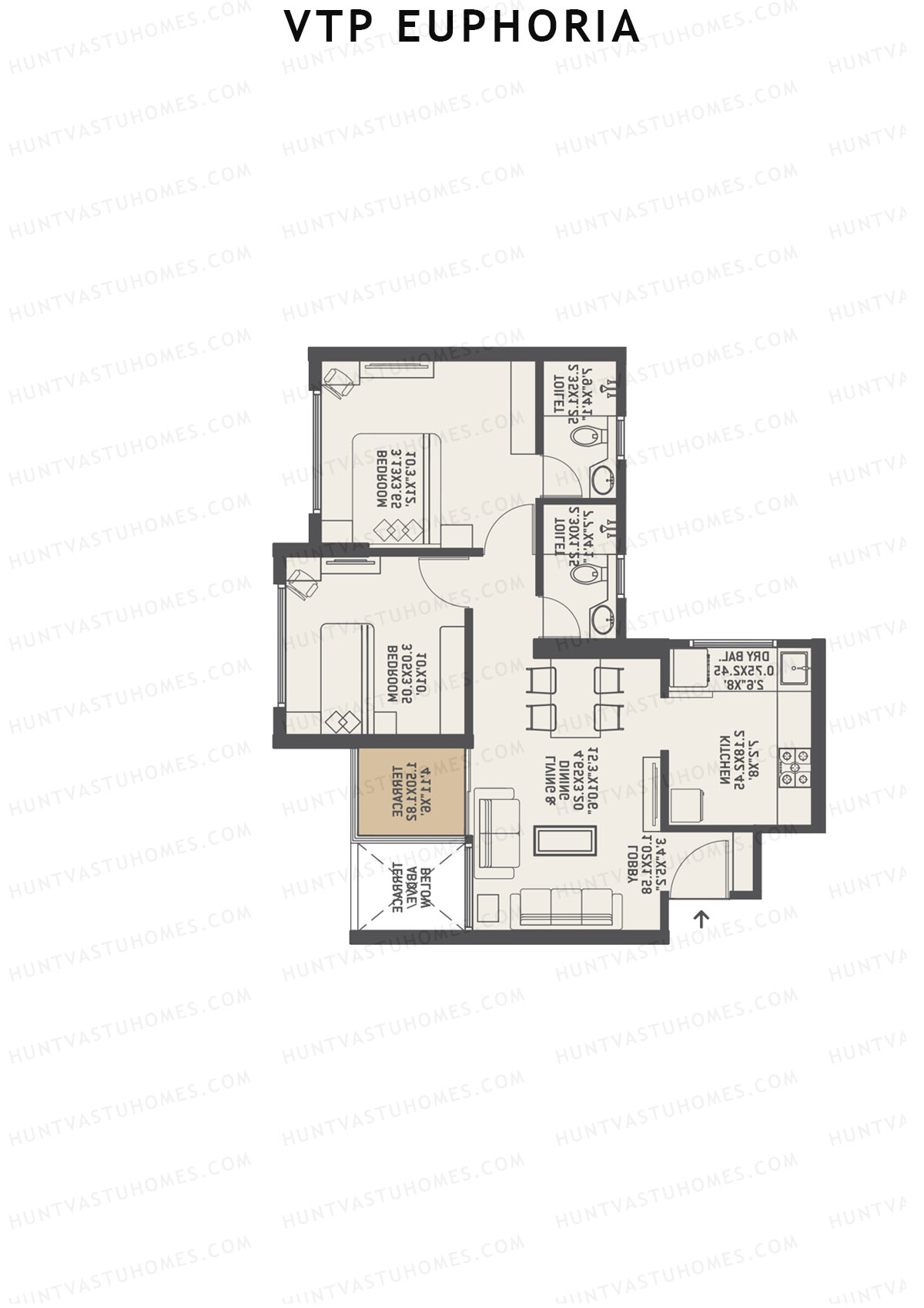 VTP Euphoria Tower 2 Unit 8 Floor Plan