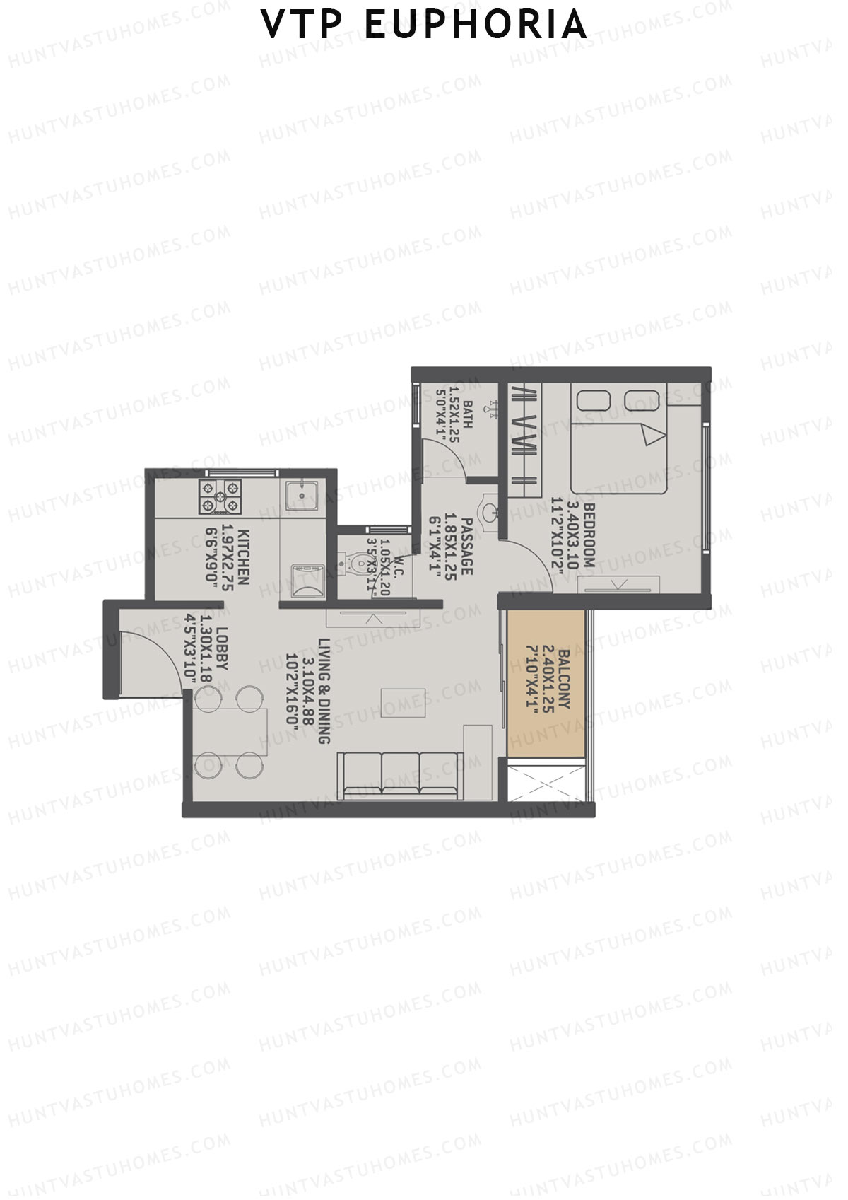 VTP Euphoria Tower 3 Unit 6 Floor Plan
