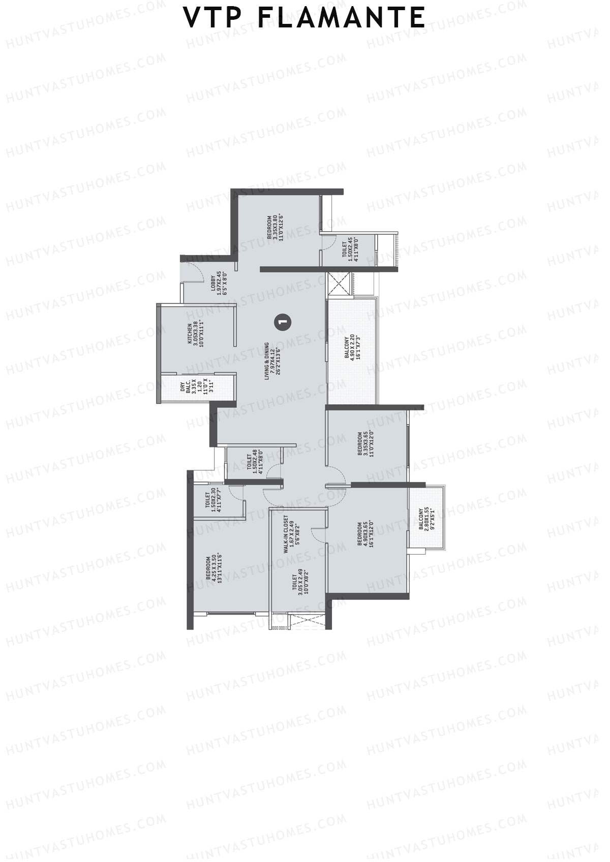 VTP Flamante Tower 1 Unit 1 Floor Plan