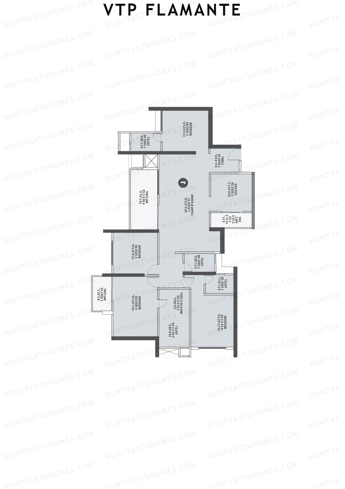 VTP Flamante Tower 1 Unit 2 Floor Plan