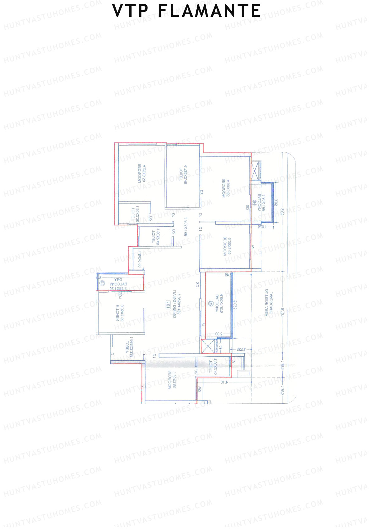 VTP Flamante Tower 1 Unit 4 Floor Plan
