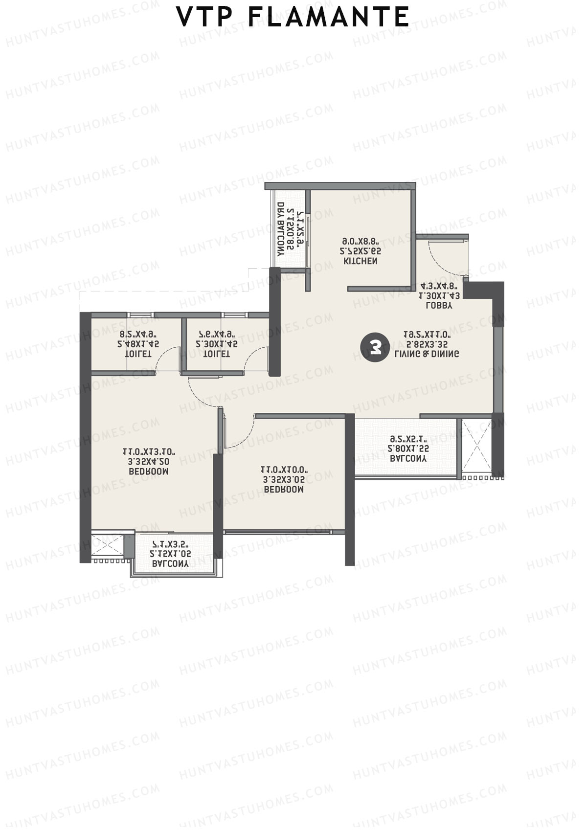 VTP Flamante Tower 2 Unit 2 Floor Plan