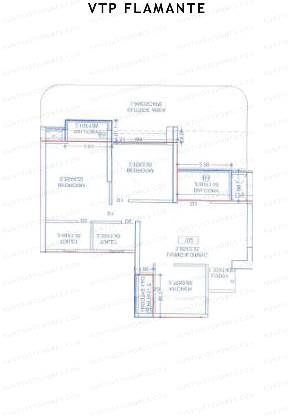 VTP Flamante Tower 2 Unit 3 Floor Plan