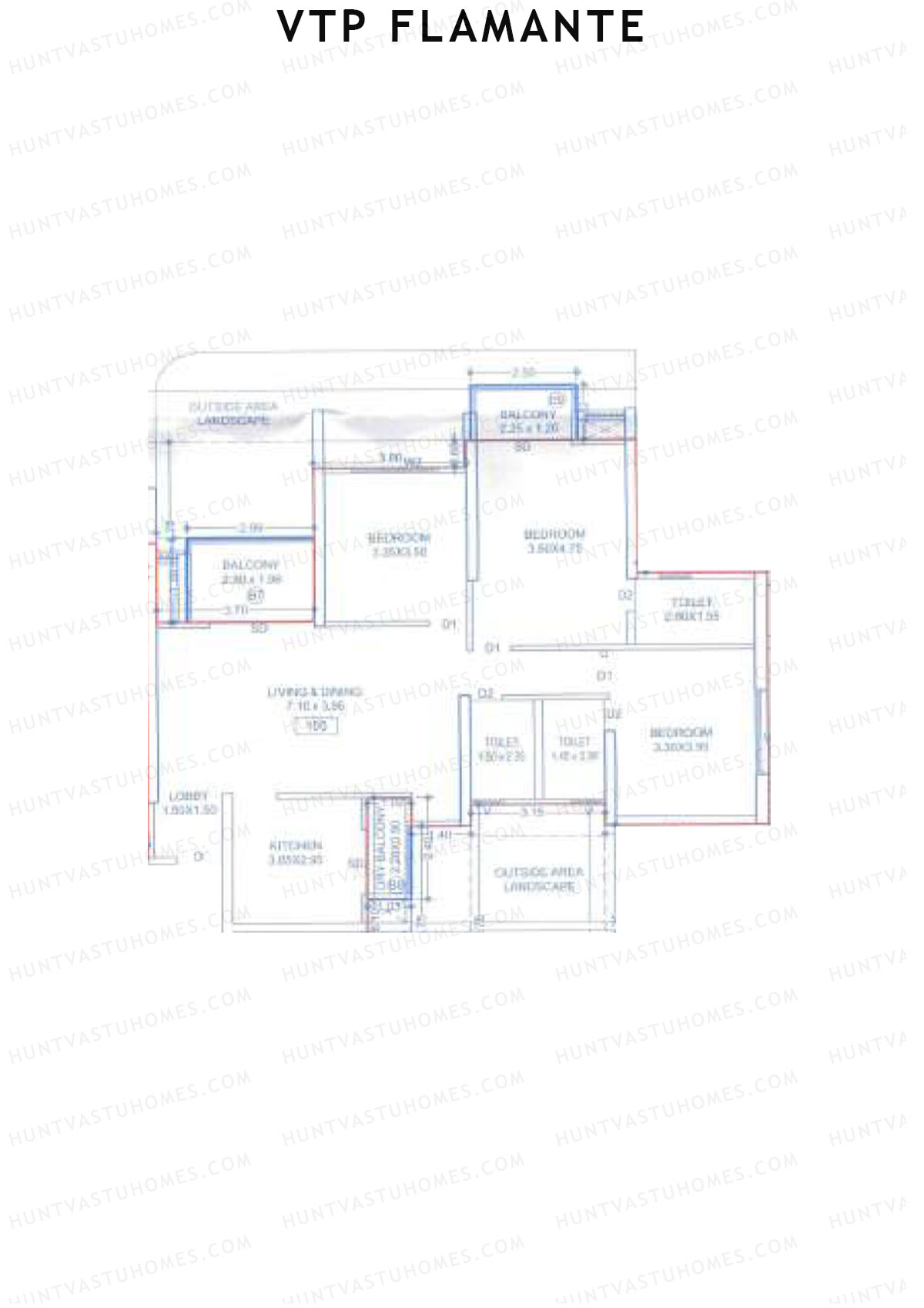 VTP Flamante Tower 2 Unit 5 Floor Plan