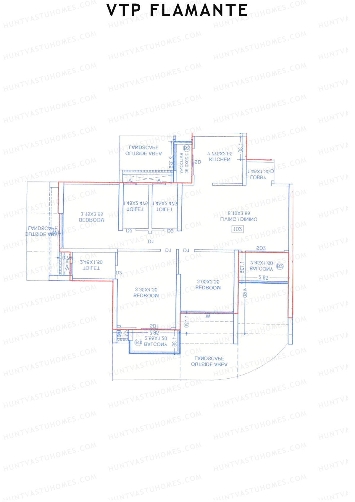 VTP Flamante Tower 3 Unit 1 Floor Plan