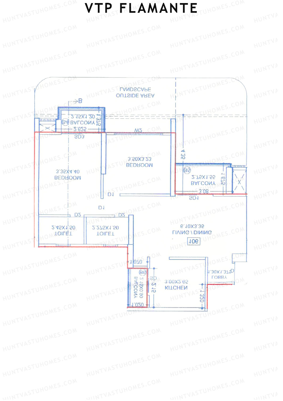 VTP Flamante Tower 3 Unit 3 Floor Plan