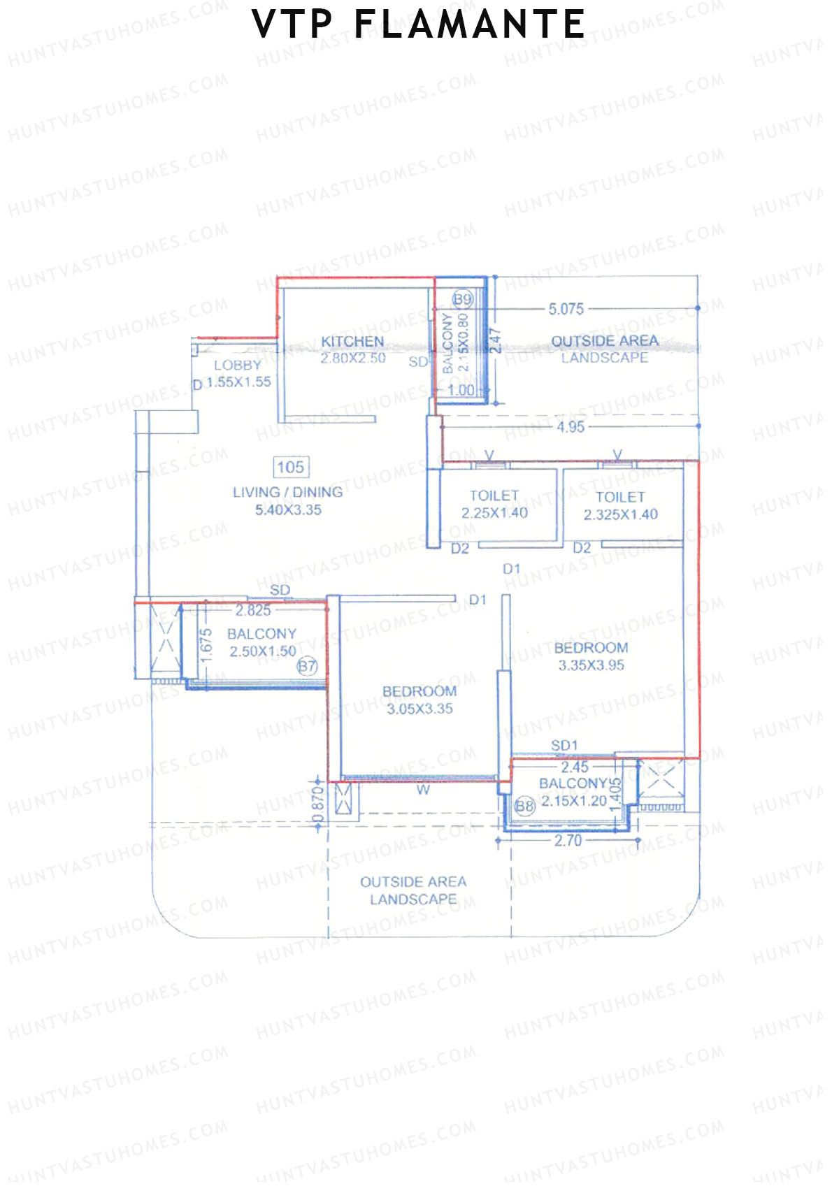 VTP Flamante Tower 3 Unit 5 Floor Plan